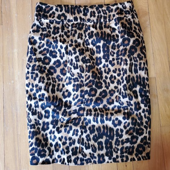 Charter Club Cheetah Print Pencil Skirt Size 6 - Picture 2 of 7